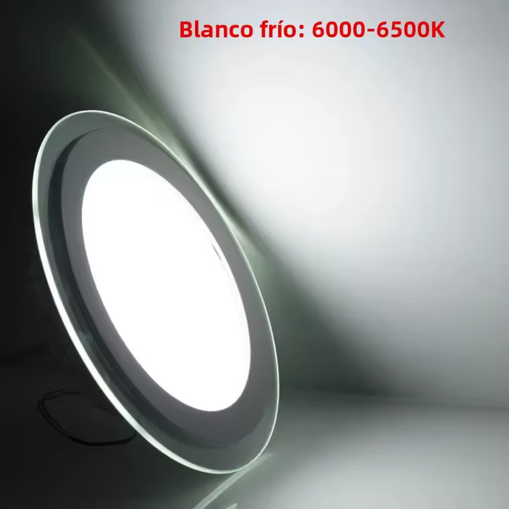 Lámpara De Techo Recubierta De Vidrio LED Redonda 6W 9W 12W 18W 24W Luz De Punto Interior AC110V 220V Aluminio Panel LED Integrado - 1