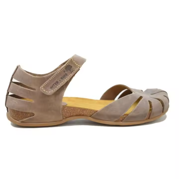 Inter-bios 4478I Sandalias planas bios para mujer en marrón claro de piel - 1