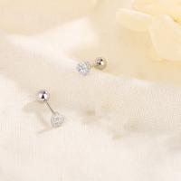 Pendientes De Estilo Helix Con Corazón Para Mujer Aretes De Cúbicos Zirconia Hipoalergénicos Color Plata Joyería Regalo Para Niñas - details 4