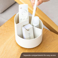 Soporte Para Lápices Multifuncional En Blanco Organizador De Escritorio Para Oficina Con Secciones Y Capas Giratorio Herramientas De Belleza Suministros De Papelería - details 2
