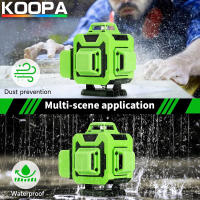 Nivel De Láser 4D Koopa Tool Con Auto-Nivelación Línea De Cruz Verde 4x360° Profesional Incluye Soporte Y Bolsa Portátil 8/12/16 Líneas - details 9