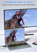 FGNS. VGA a HDMI Adaptador con Audio 1080P@60Hz, Conversor de PC Antigua a TV/Monitor con HDMI, Convertidor VGA Macho a HDMI Hembra Compatible para Ordenadores, Portátiles, PC, Proyectores,Monitores - details 1