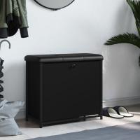 vidaXL Banco zapatero con cajón abatible roble marrón 62x32x56 cm en color Marrón roble/Negro/Gris sonoma y más - details 1