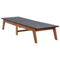 vidaXL Tumbona de madera maciza de acacia y ratán sintético Sillas de Exterior Ideal para jardín, playa, piscina, terraza Tumbona Piscina Tumbonas Playa Tumbonas Jardín Exterior - details 0