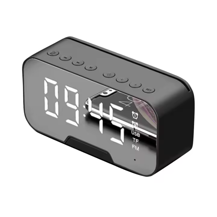 Radio despertador digital, FM radio, altavoz Bluetooth, Alarma dual, Pantalla LED Large - 1