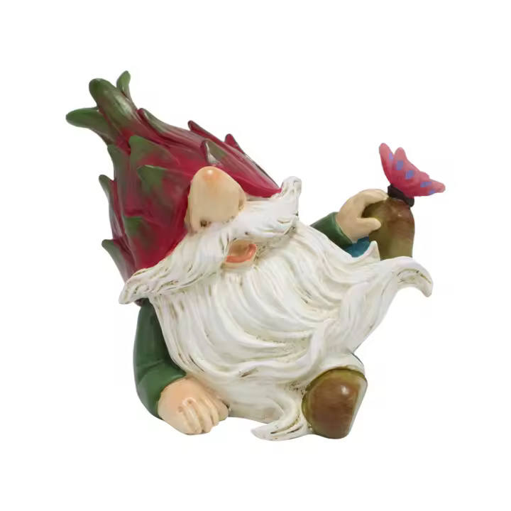 Estatua De Hadas De Resina Divertida Para Jardín 1pc Mini Figura De Elfos Decoración Para El Hogar Impermeable - 1