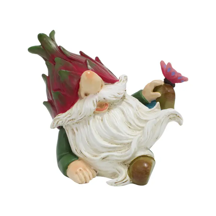 Estatua De Hadas De Resina Divertida Para Jardín 1pc Mini Figura De Elfos Decoración Para El Hogar Impermeable - 1