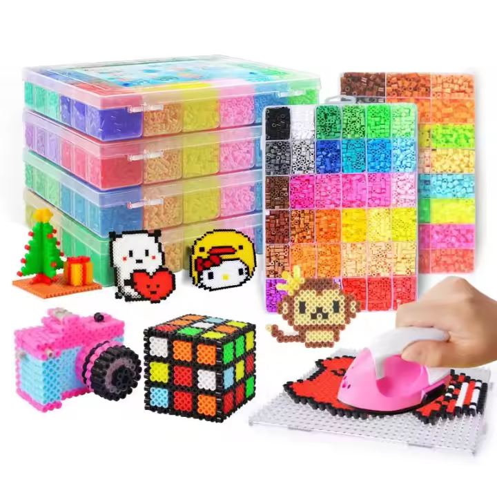 Hama Bolas Educativas 5mm 24 Colores Bola De Hierro 3D Puzzle Bolas De Fusión Perler Garantía Juguete DIY Para Niños Y Niñas - 1