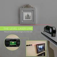 Nivel Láser De Horizonte Y Vertical Medidor 8FT Alineador Rulers Métricos Y Estándar Multipropósito Medidor Nivel Láser Negro - details 0