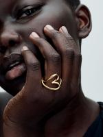 Pandora - Anillo de corazón orgánico - Baño de Oro de 14K - details 2