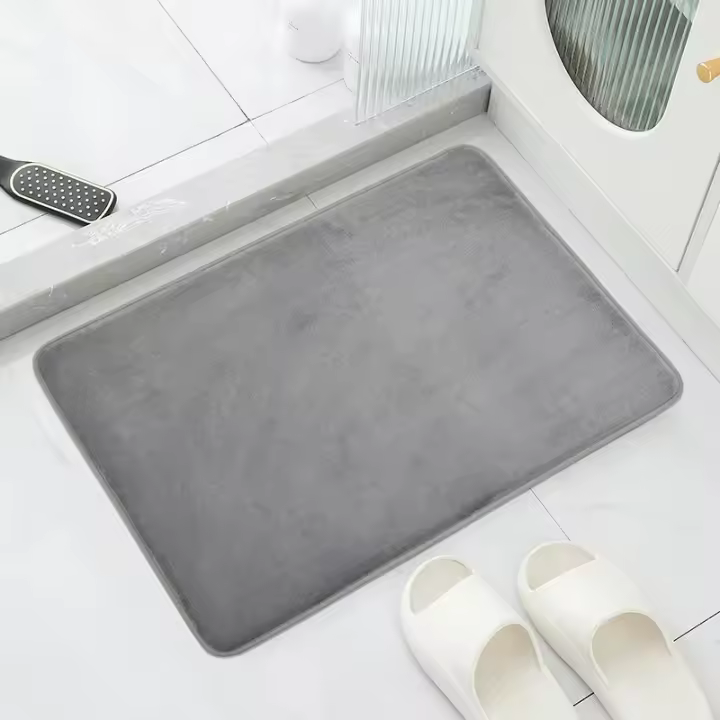 Alfombra De Baño De Espuma De Memoria Deluxe Antideslizante Absorbente Lavable Máquina Versátil Y Elegante Para Decoración Del Baño - 1
