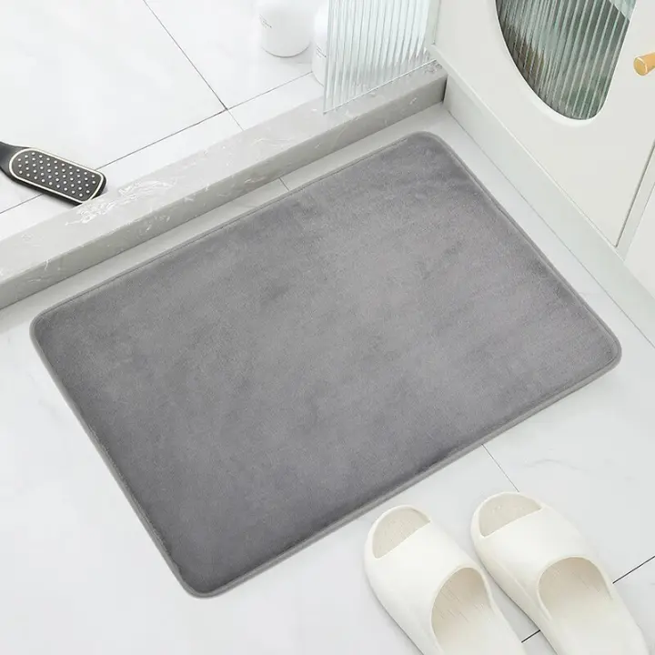 Alfombra De Baño De Espuma De Memoria Deluxe Antideslizante Absorbente Lavable Máquina Versátil Y Elegante Para Decoración Del Baño - 1