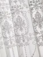 Bolsa Colgante Blanca Con Cortinas Perforadas Para Decoración De Sala De Estar Y Dormitorio Cortina Translúcida De Poliéster 100% - details 1