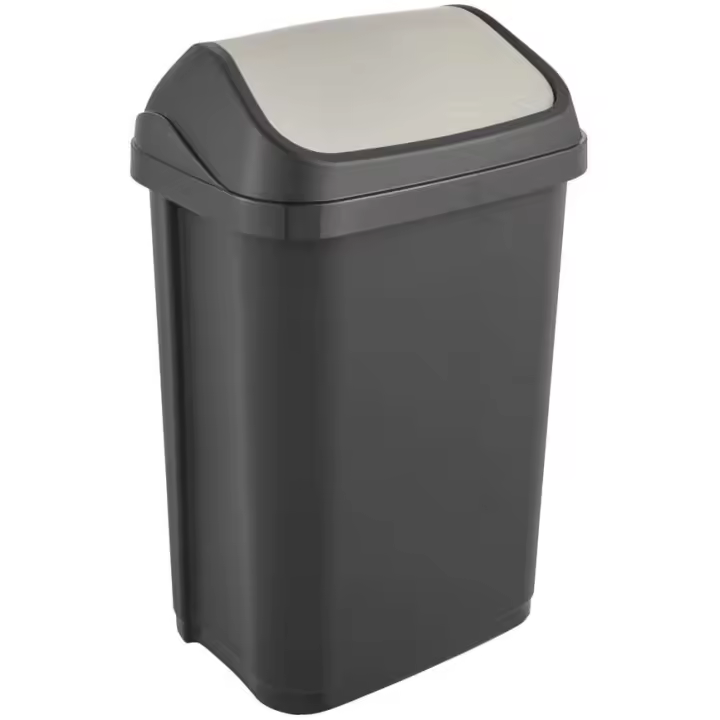 Cubo de Basura con Tapa Basculante, 25 l, Swantje, Gris grafito KEEEPER - 1