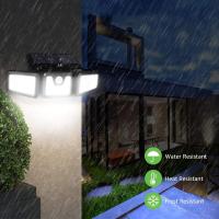 Lámpara Solar De Exterior Con Sensor De Movimiento 3-Head LED 74SMD Impermeable Para Jardín Y Pared Alta Brillante Con Inductor PIR Sensible - details 4
