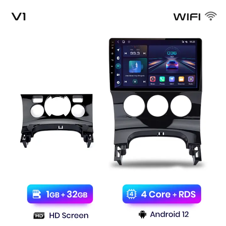 Junsun Radio Coche para Peugeot 3008 2009 2010 2011 2012 2013 2014 2015 AI Voice 2 din Pantalla Coche Android Auto Multimedia Navegación GPS Auto radio - 1