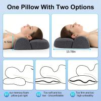 Almohada De Espuma De Memoria Ajustable Para El Cuello Y Los Hombros Soporte Ortopédico Ergonómico Para Descanso Y Viajes - details 2