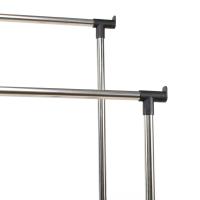 Perchero de Pie con Ruedas, Acero Inoxidable, DOBLE 80x43x90 a 160 cm, Perchero de Ropa Burro, Estructura Metalica Extensible, Organizador de Perchas y Ropa - details 12