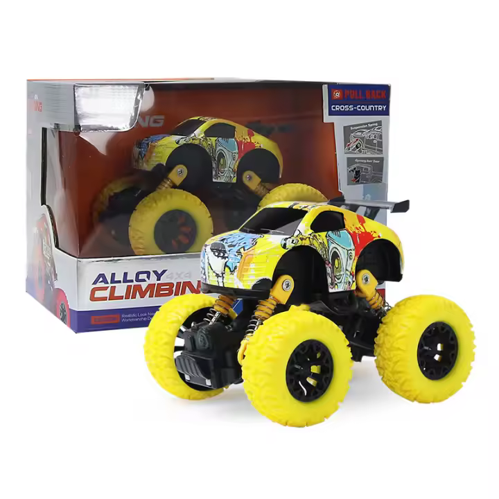 Coche De Carreras SUV De Aleación Cuatro Ruedas Todoterreno Con Retroceso Para Niños Juguetes De Camión De Metal Regalos Para Niños De 4 a 12 Años - 1