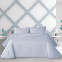 Manterol - Colcha bouti liso mosaico colores pastel. Cubrecama ideal para primavera, verano y entretiempo con tejido fino, extra suave y ligero. - details 3