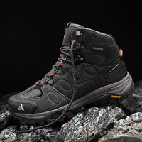 Botas De Senderismo HIKEUP Para Hombre Suela Antideslizante Alta Transpirables Impermeables De Cuero Sintético Y Malla Para Otoño E Invierno - details 18