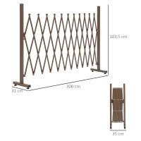 Reja de Tijera Barrera eshamoteable 35-300 cm, ideal para Jardines, Aluminio, MARRON, Altura 103,5 cm - details 6