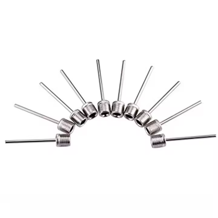 10Pcs Agujas De Aire Para Balón De Acero Inoxidable Punzón De Bomba De Inflado Para Baloncesto Y Fútbol Adaptadores De Válvula Inflable - 1