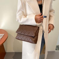 Bolso De Hombro Para Mujer Con Tirador De Cadena Casual Estampado a Cuadros Y Bordado Bolso Cruzado Versátil Para Trabajo Y Día a Día - details 2