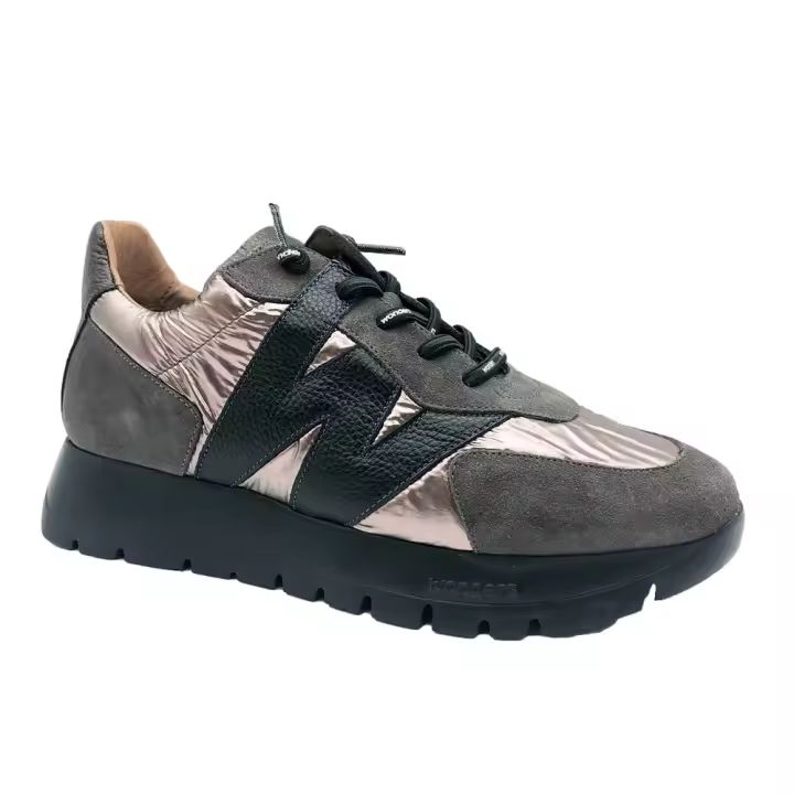 Wonders - Blucher Sport Elásticos Mujer - Deportivo Piel Ante Beige Camel - Memorygel - Wondersfly™ - 1