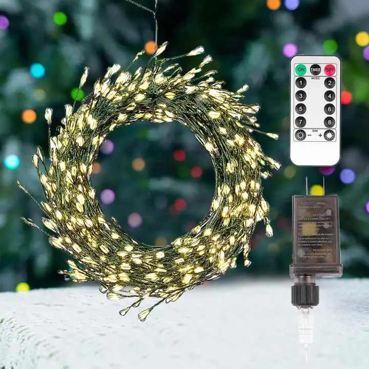 Luces Fairy LED De 36M Para Decoración De Fiesta De Año Nuevo Callejera Boda Y Día De La Madre Con Cable Verde Fuente De Alimentación AC Para Exterior - 1