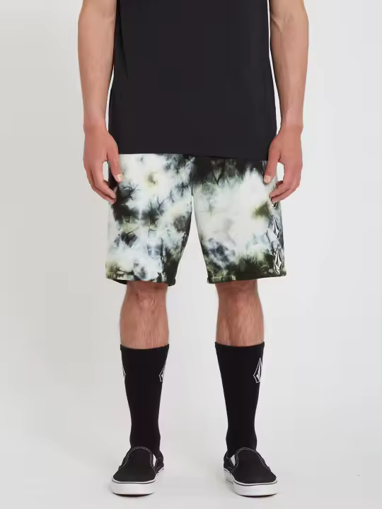 Pantalon Corto Volcom Iconic Stone Plus Fleece Short Lime Tie Dye - 1