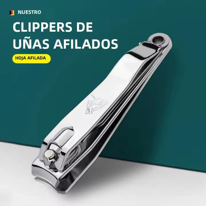 Tijeras De Uñas De Acero Inoxidable Para Adultos Hombres Y Mujeres Corte Agudo Curvo Con Limpiador De Swing Salida Herramienta De Aseo De Uñas - 1