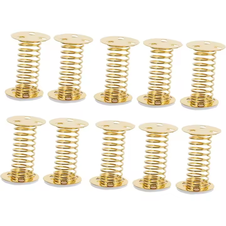 10 piezas de asiento de resorte para muñeca, juguete de resorte para escritorio, inserto de latón, base de resorte de repuesto para automóvil, base de resorte, adorno de espiral oscilante, dispositivo de escritorio de metal - 1