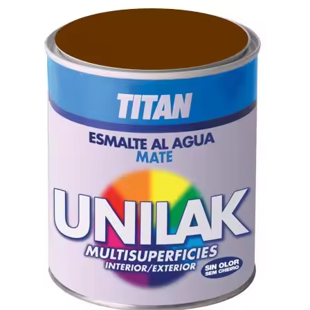 Esmalte multisuperficies Titan Unilak  Mate al agua,interior - exterior sin olor - Versátil y duradero para múltiples superficies - 1