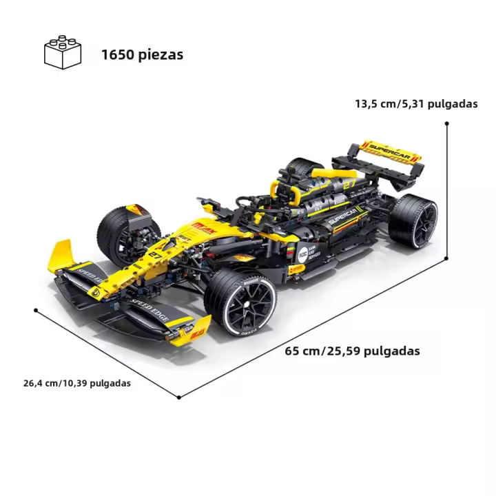 Kit De Construcción De Fórmula 1 Renault Para Juego Técnico De Bloques Super Rápidos Regalo De Navidad Y Cumpleaños Para Adolescentes Y Adultos - 1