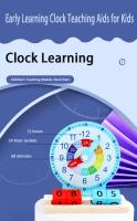 Reloj Educativo Para Niños Juguetes De Aprendizaje De La Tiempo Para Jardín De Infantes Regalo De Iluminación Para Bebés - details 0