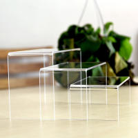 Estante De Exhibición De 3 Niveles En Acrílico Para Pasteles Figuras De Anime Joyería Perfume Riser De Display Transparente Para Decoración Moderna - details 0