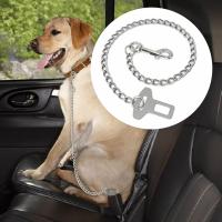 Cadena de acero inoxidable 304  cinturón de seguridad para perros  60 cm  para perros  gatos  mascotas  coche  cinturón de seguridad - details 2