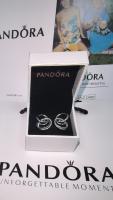 Pandora Pendientes de Aro en Plata de Ley Familia Siempre Rodeada Abrazo Brillante 291156C01，Incluye Caja Original - details 3