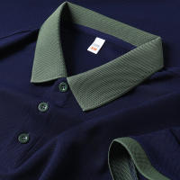Camisa Polo Casual Para Hombres De Color Sólido Manga Corta Cómoda Para Verano Antideslizante Transpirable De Algodón Blends - details 5
