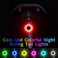 Luz Trasera De Bicicleta ANTUSI Recargable Por USB Impermeable Con Sensor Inteligente Aluminio 7 Colores Accesorios De Bicicleta Q1 - details 0