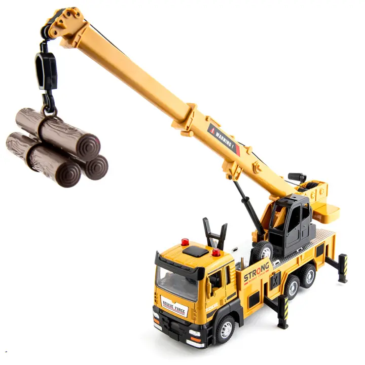 Camión Grúa De Escala 1/32 En Aleación De Metal Juguete De Simulación De Vehículos De Ingeniería Con Sonido Y Luz Regalo Para Niños - 1
