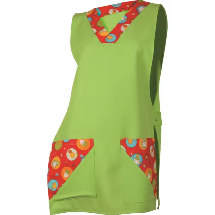 Casulla 122 cuello en pico con estampados dos bolsillos y antimanchas Confecciones J. García - 1