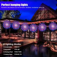 1PC Luces De Fuego Solar Colgantes Con 480LED Estrella En 8 Modos Impermeables Para Decoración De Navidad Y Halloween En Exteriores - details 8