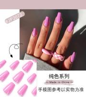 Juego De 24 Piezas De Uñas Postizas Removibles Patches De Color Sólido Simples Y Largas Para Baile De Salón De Belleza Uñas Falsas Cortas Arte De Uñas - details 2