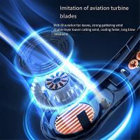 Mini ventilador portátil para Colgar en el cuello, sin Aspas, recargable por USB, color Azul - details 2