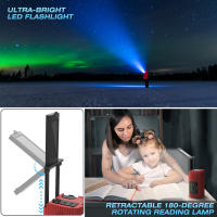 Luz De Emergencia LED USB 4000 mAh Con Radio Solar Recargable Portátil Para Camping Y Uso Exterior Función De Flashlight Incluida - details 6