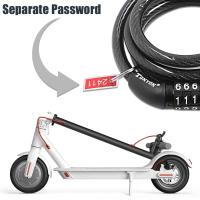Cable De Seguridad Antirrobo Universal Para Patinete Eléctrico Con Cadena Enrollada Accesorios Para Xiaomi Mijia M365/Ninebot MAX G30 - details 1