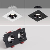 Lámpara De Techo LED Recargada 24W 12W Single/Doble Cabeza Luz De Spot Antigolpeante Para Oficina Hogar Tienda Interior Material Aluminio Fuente De Luz LED - details 6