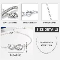 Collar con símbolo del Infinito para Mujer, símbolo del infinito en Plata - details 0